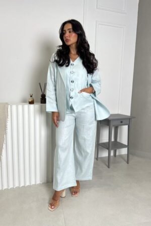 بدلة لينن طبيعي