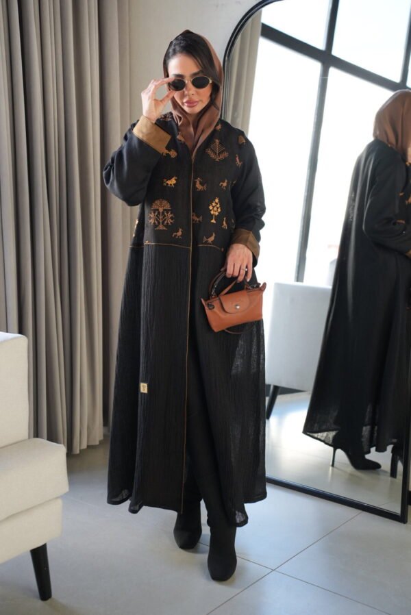 عباية لينن بيور مطرز