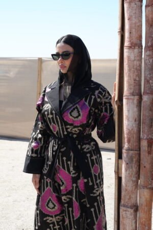 بليزر قطن جينز مطرز ترتر