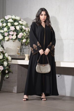 عبايه كوبا مطرز بني