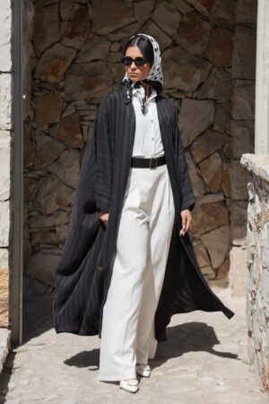 بشت حرير مغسول اسود