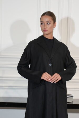 بليزر لينن اسود