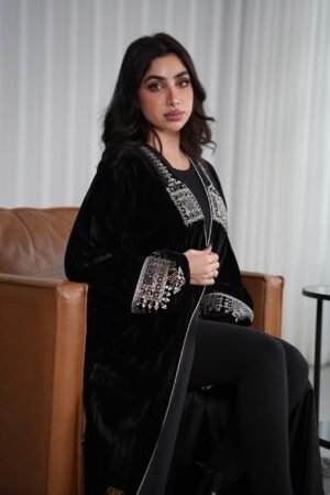 عباية مخمل الشك يدوي