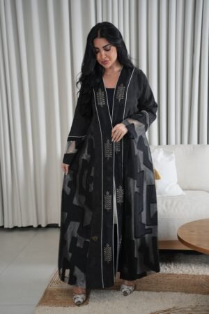 عباية حرير بيور مع الشك