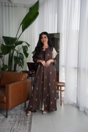 عباية لينن حرير مع الشك