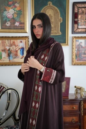 عبايه حرير بيور مع الشك و ترتر