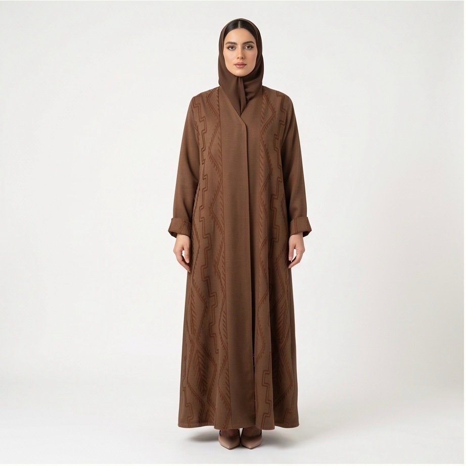 عباية حرير مشجر بيور