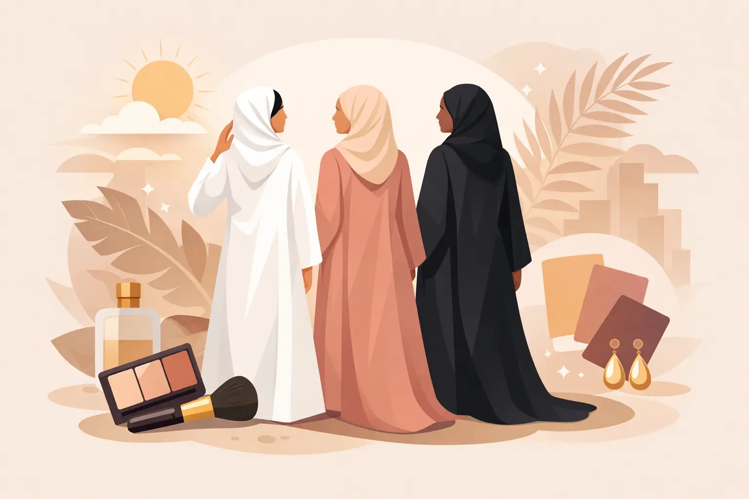 ألوان عبايات تناسب البشرة لإطلالة أكثر إشراقًا