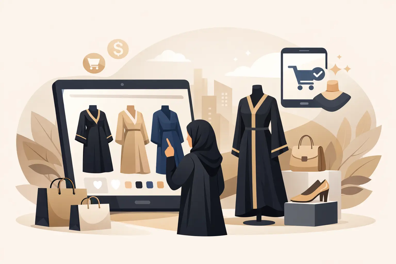 تسوق عبايات اونلاين لاختيار إطلالة تناسبك