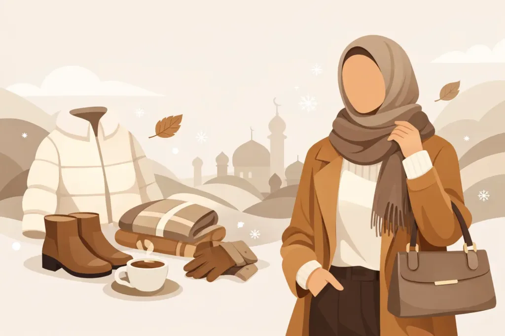 أفضل قطع شتوية للمحجبات لإطلالة دافئة وأنيقة