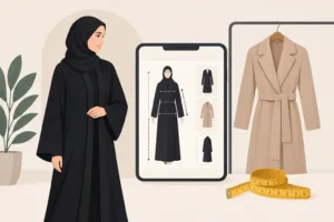 دليل المقاسات أونلاين للعبايات والمعاطف