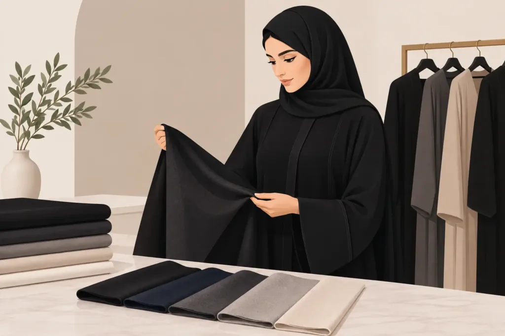 كيف تختارين قماش عباية رسمي لإطلالة راقية؟