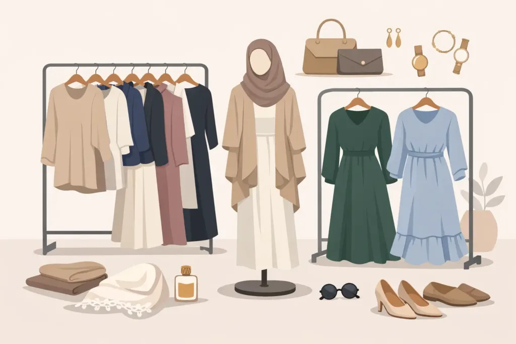١٠ قطع أساسية لخزانة محتشمة أنيقة لكل مناسبة